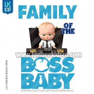 Boss Baby Iron On Transfer | Family of the Birthday Boss - Blue Baby Boy - Briefcase - LuvibeeKidsCo