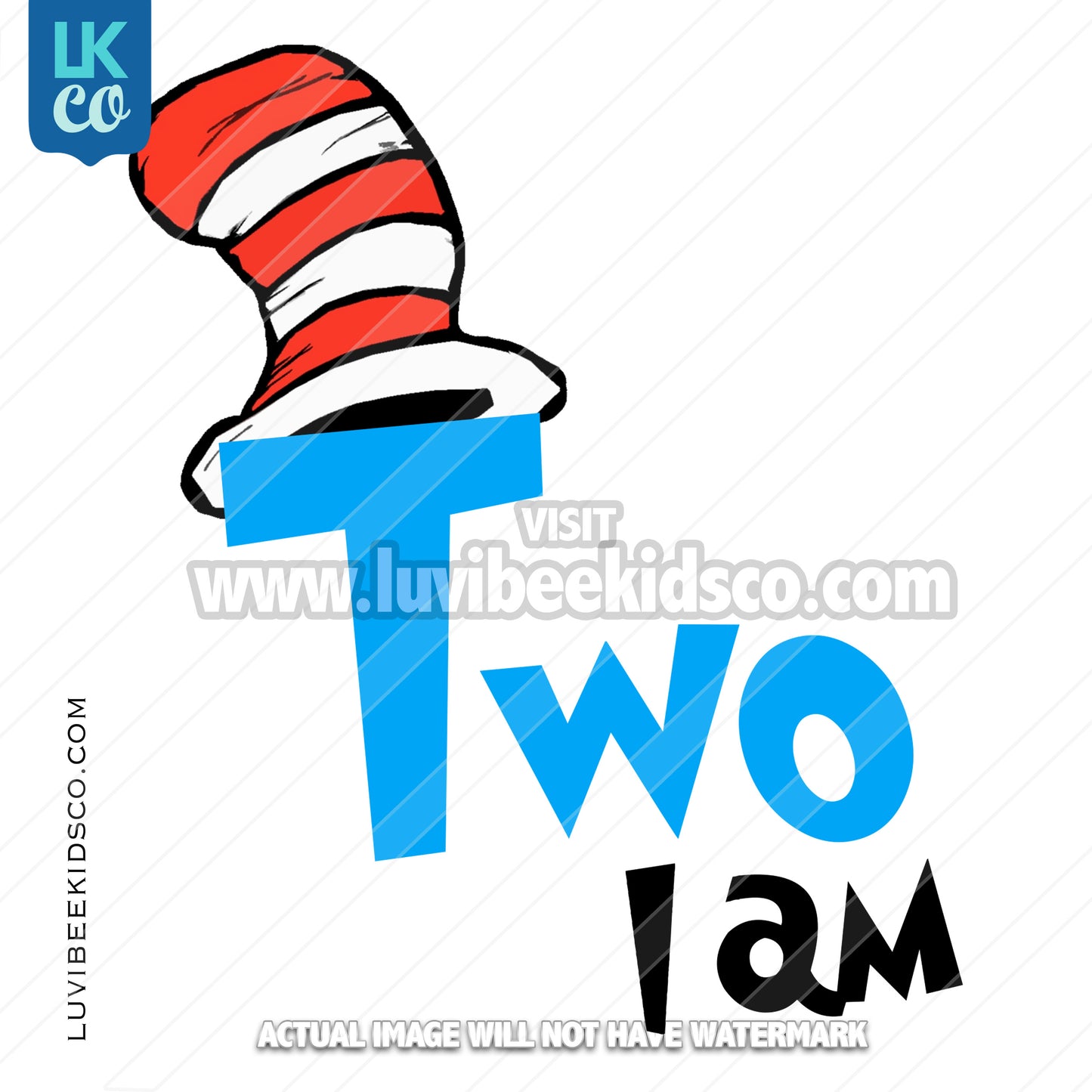 Dr Seuss Inspired Heat Transfer Design - Any Age for Birthday