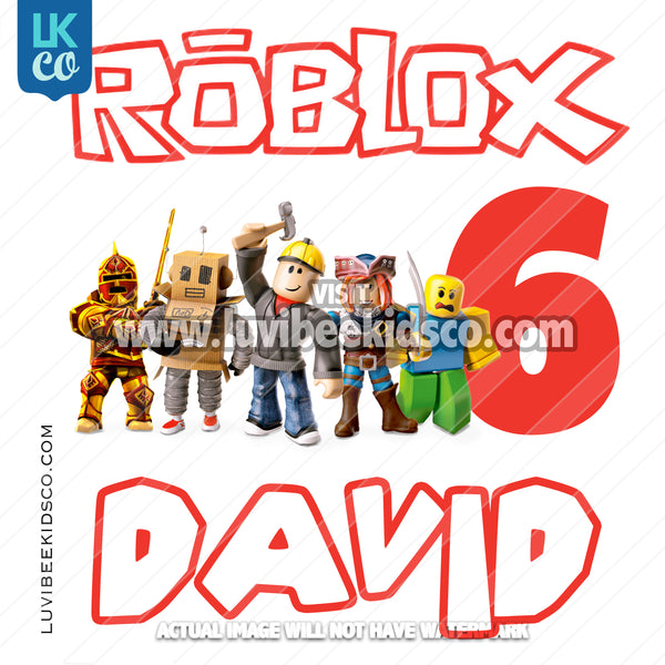 Roblox Digital File [12-24hr email] for Birthdays and Events - Any Name and Age