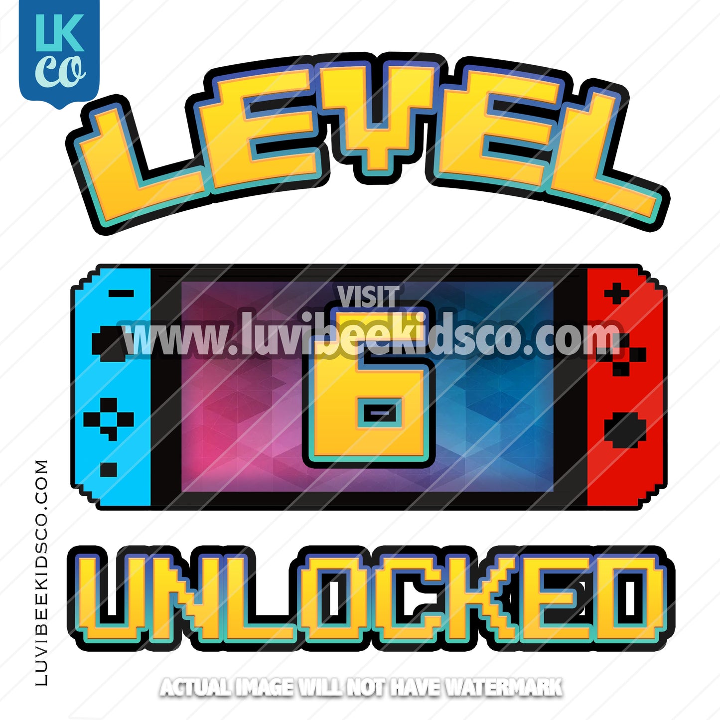 Switch Level Up Digital File [12-24hr email] for Birthdays and Events - Any Age