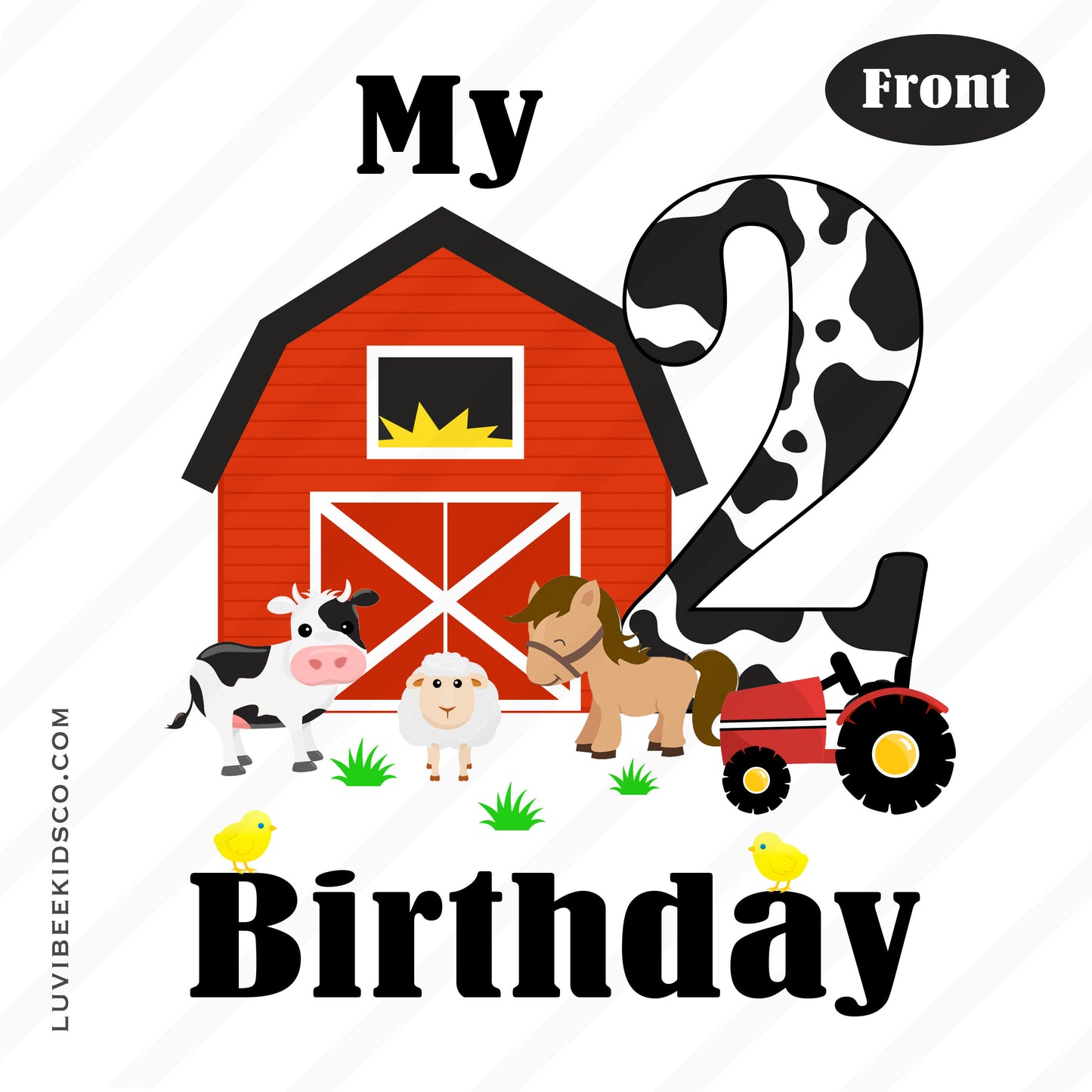 Farm Animals, Barnyard Party Iron On Transfer | Birthday Design - LuvibeeKidsCo