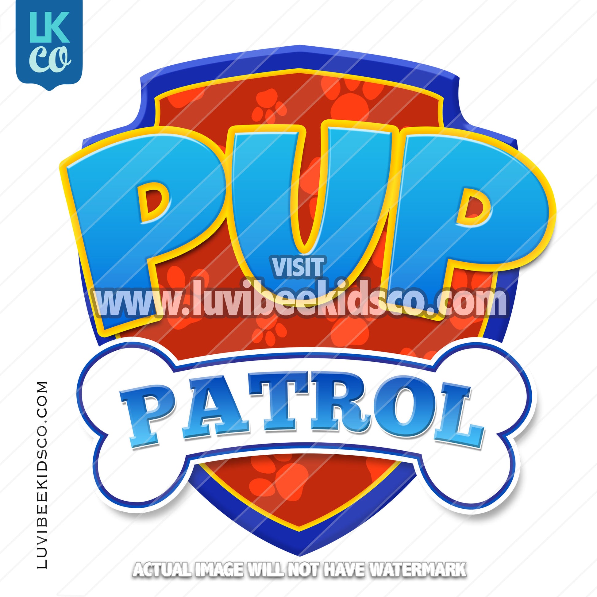 Paw Patrol Iron On Transfer - Patrol | Pup Patrol - LuvibeeKidsCo