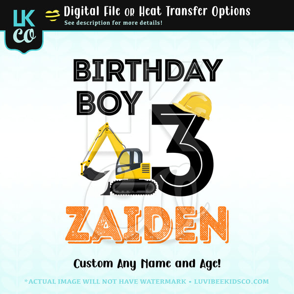 Construction Birthday Design | Birthday Boy