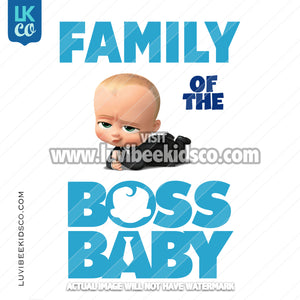 Boss Baby Iron On Transfer | Family of the Birthday Boss - Blue Baby Boy - LuvibeeKidsCo