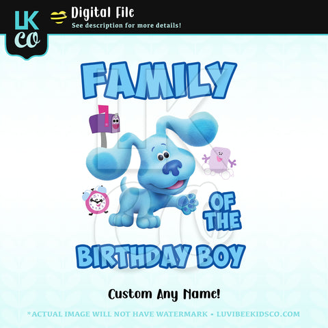 Blues Clues Design - Add Family Members - Birthday Boy