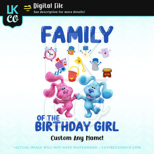 Blues Clues Design - Add Family Members - Birthday Girl - Style 02