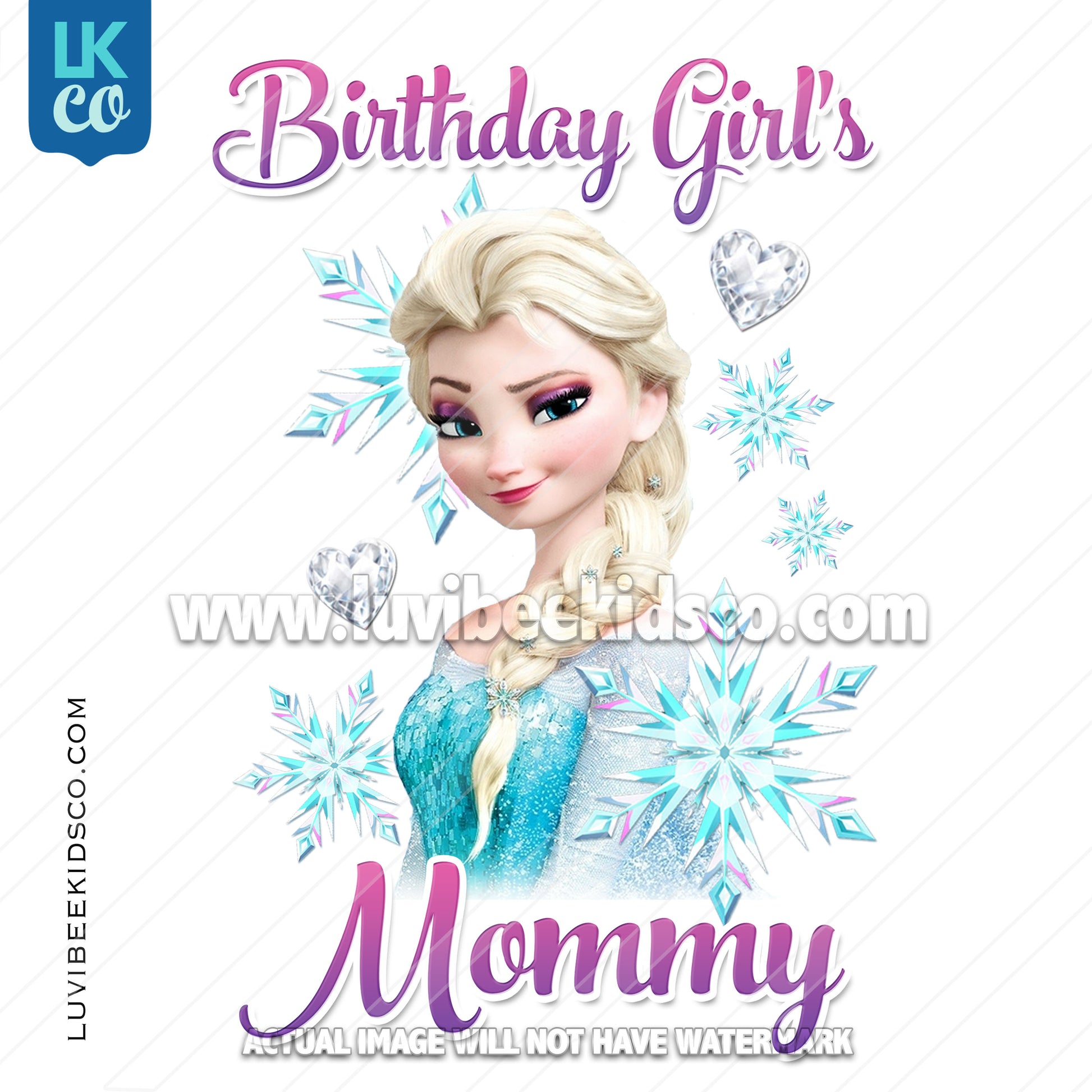 Frozen Iron On Transfer | Elsa - Birthday Girl's Mommy - LuvibeeKidsCo