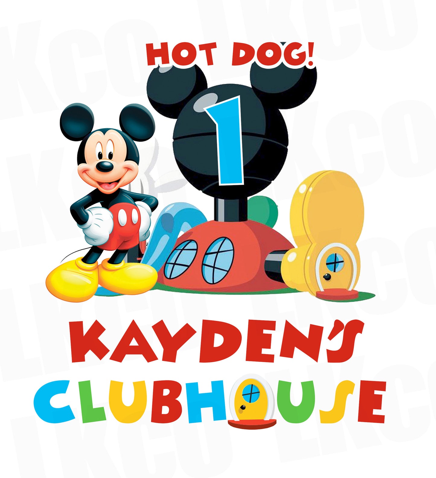 Mickey Mouse Iron On Transfer | Clubhouse | Primary Colors - LuvibeeKidsCo