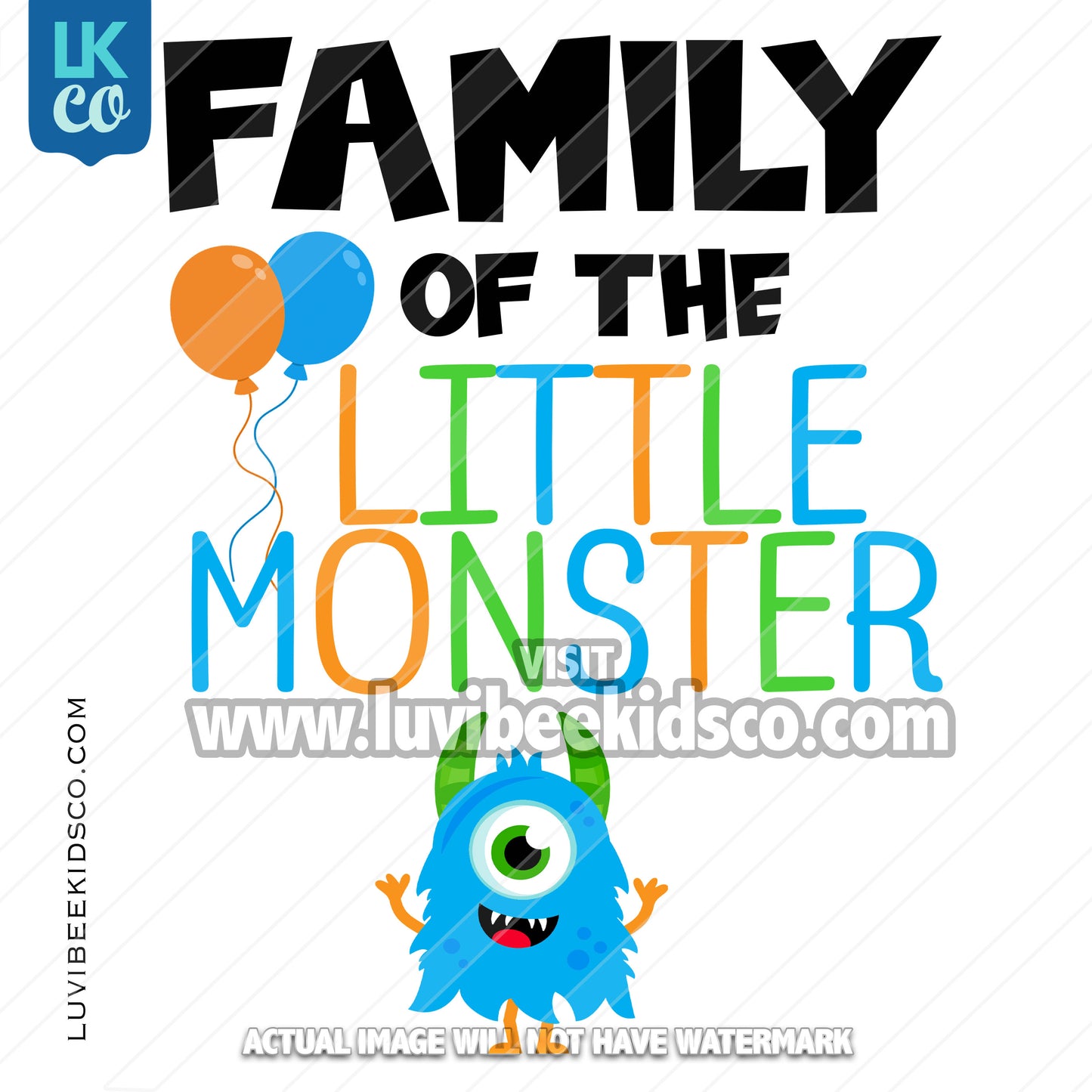 Little Monster Heat Transfer Designs - Add Family Members
