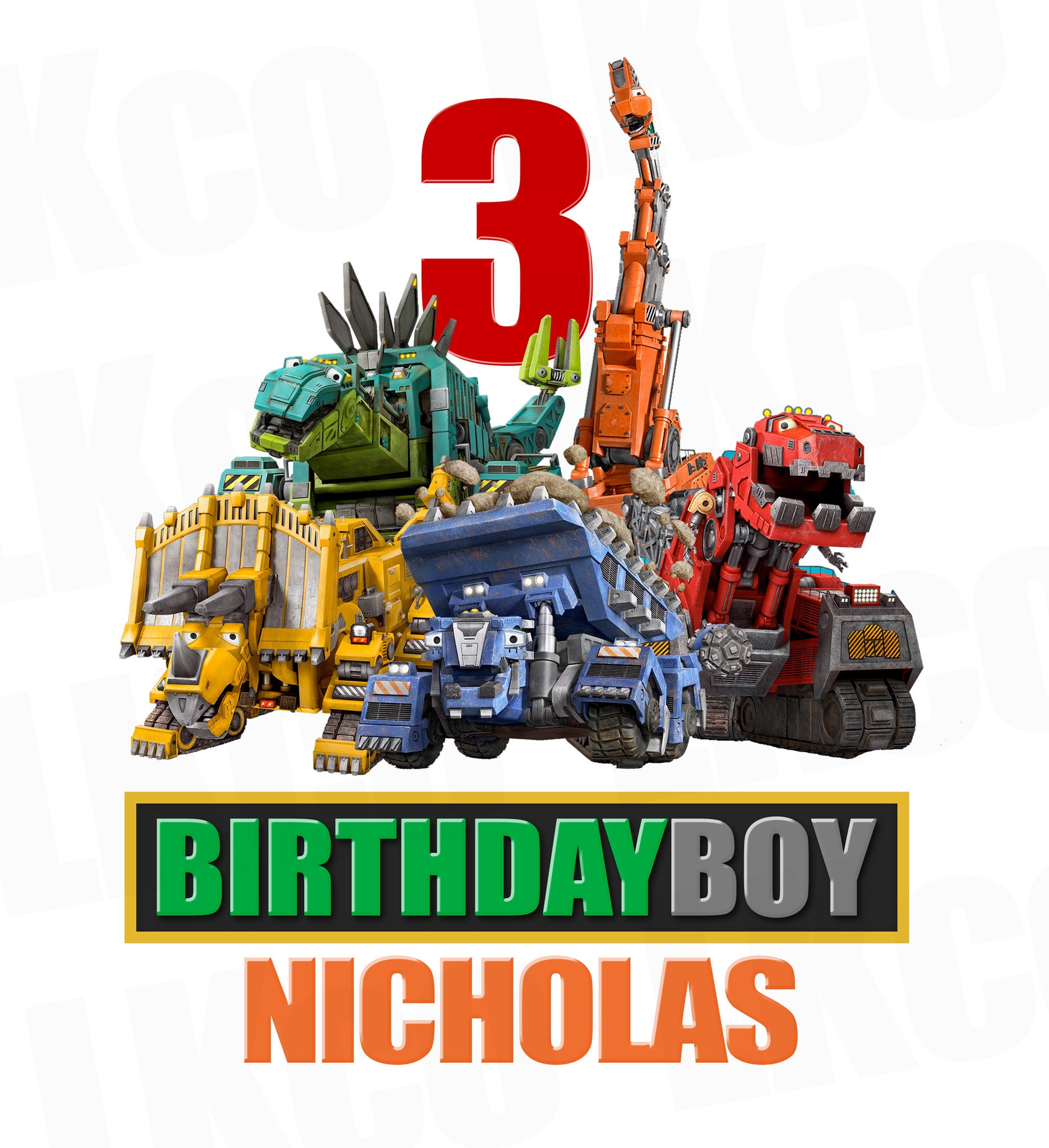 Dinotrux Iron On Transfer | Birthday Boy - LuvibeeKidsCo