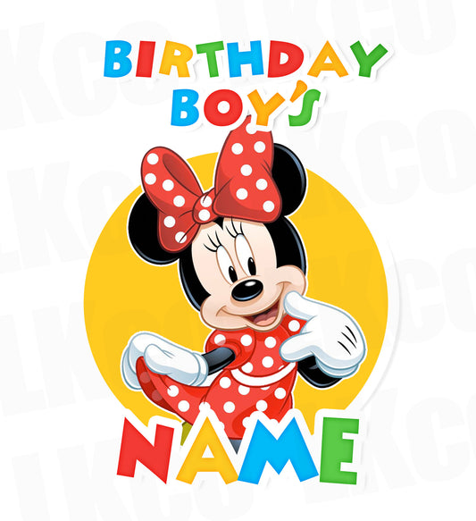 Mickey Mouse Iron On Transfer | Add A Family Member | Minnie Mouse - LuvibeeKidsCo