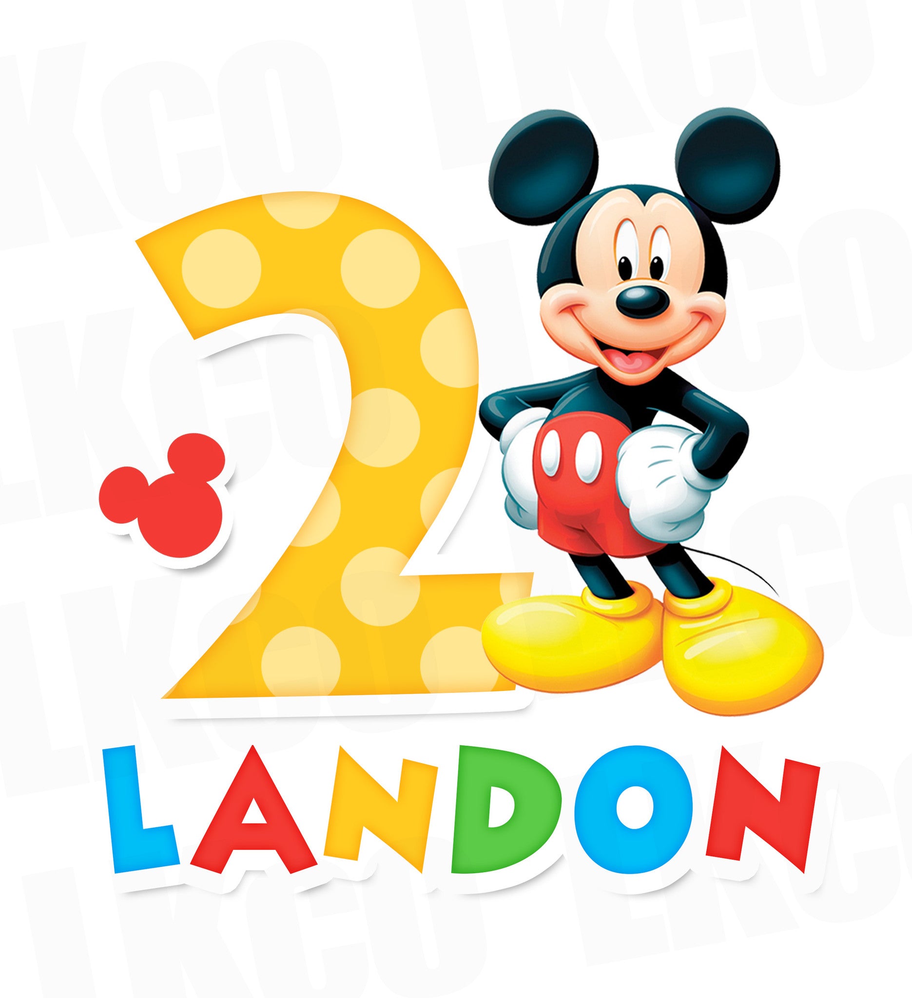 Mickey Mouse Iron On Transfer | Primary Colors #2 - LuvibeeKidsCo