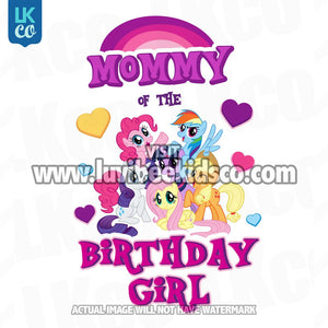My Little Pony Birthday Shirt Transfer | Pink Mommy of the Birthday Girl - LuvibeeKidsCo