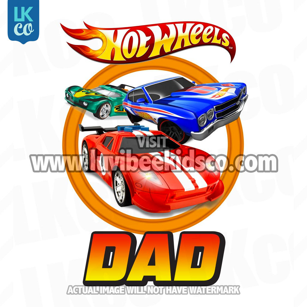 Hot Wheels Iron On Transfer | Dad - LuvibeeKidsCo
