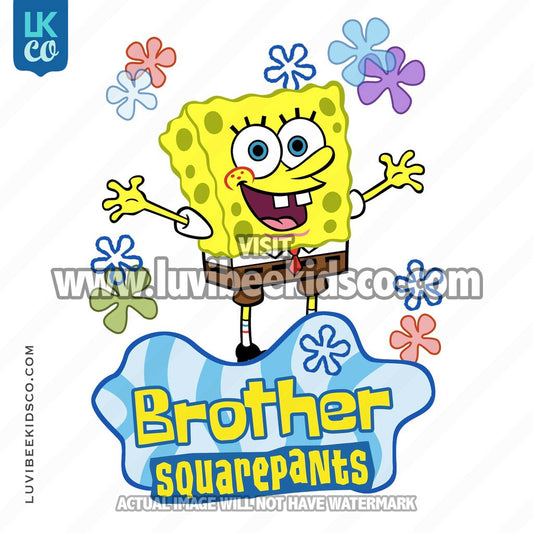 Spongebob Squarepants Iron On Transfer Design - Brother - LuvibeeKidsCo