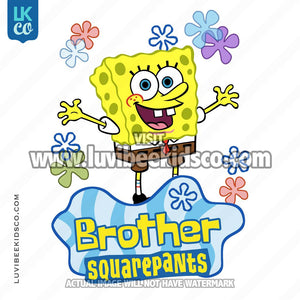 Spongebob Squarepants Iron On Transfer Design - Brother - LuvibeeKidsCo