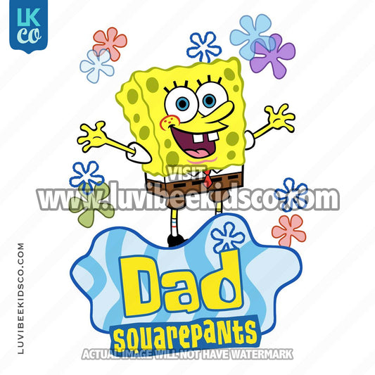 Spongebob Squarepants Iron On Transfer Design - Dad - LuvibeeKidsCo