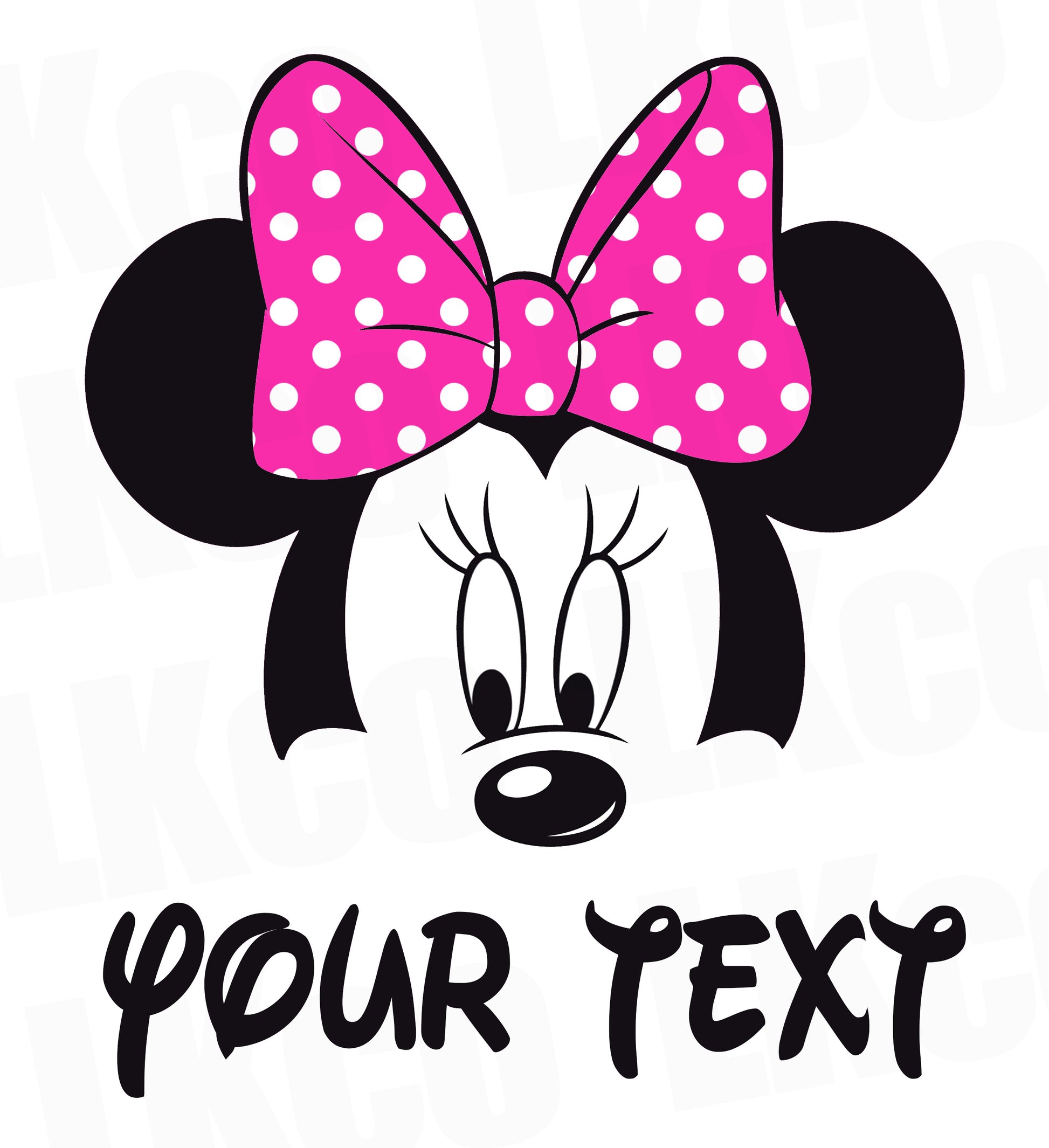 Minnie Mouse Iron On Transfer | Add A Family Member | Pink Bow Dots - LuvibeeKidsCo