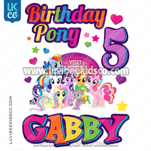My Little Pony Birthday Design | Rainbow Birthday Pony