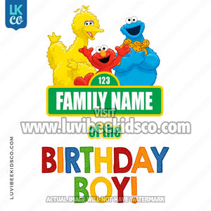 Sesame Street Birthday Iron On Transfer - Add A Family Member - Birthday Boy 02 - LuvibeeKidsCo