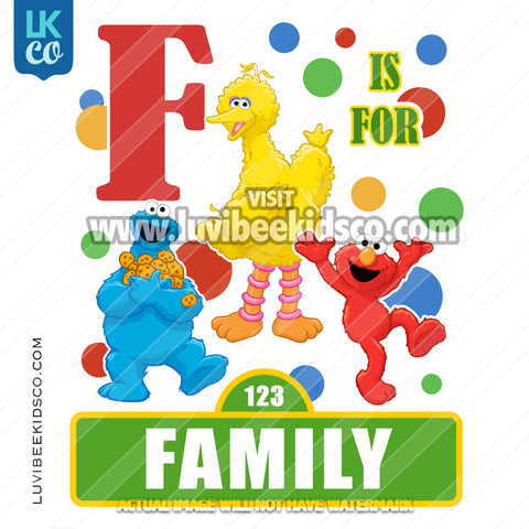 Sesame Street Birthday Iron On Transfer - Add A Family Member - Style 03 - LuvibeeKidsCo